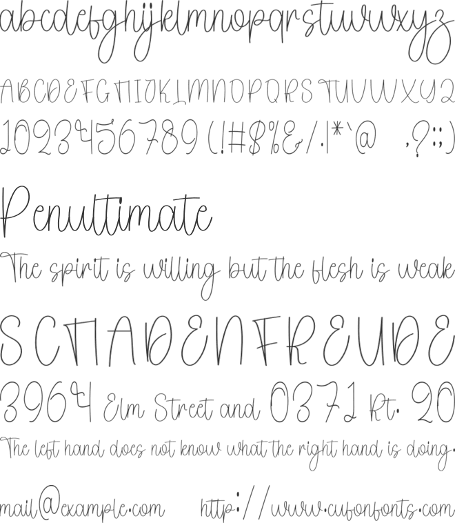 Outside Beautiful font preview