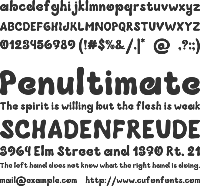 Segaro font preview