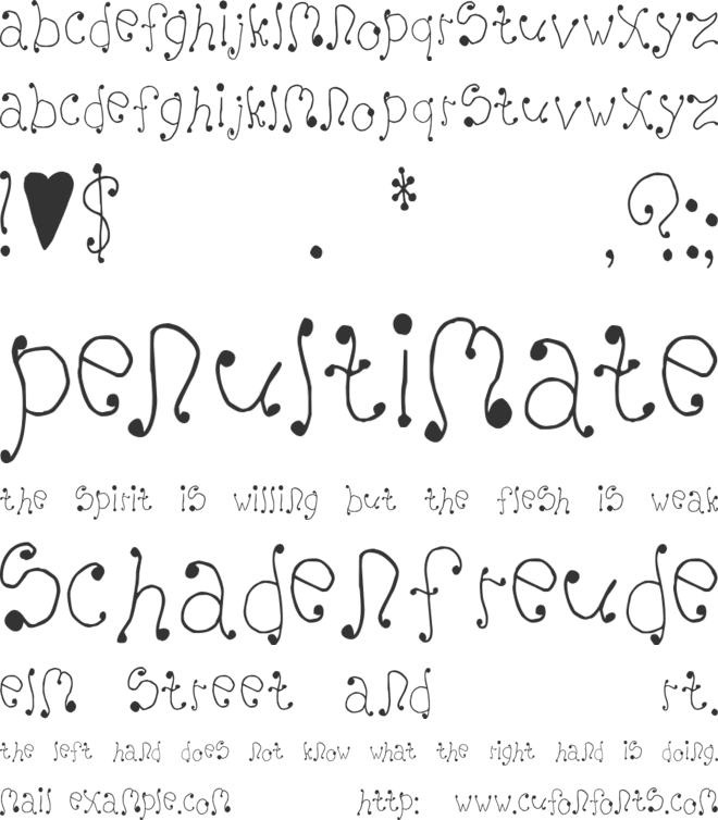 Melanie font preview