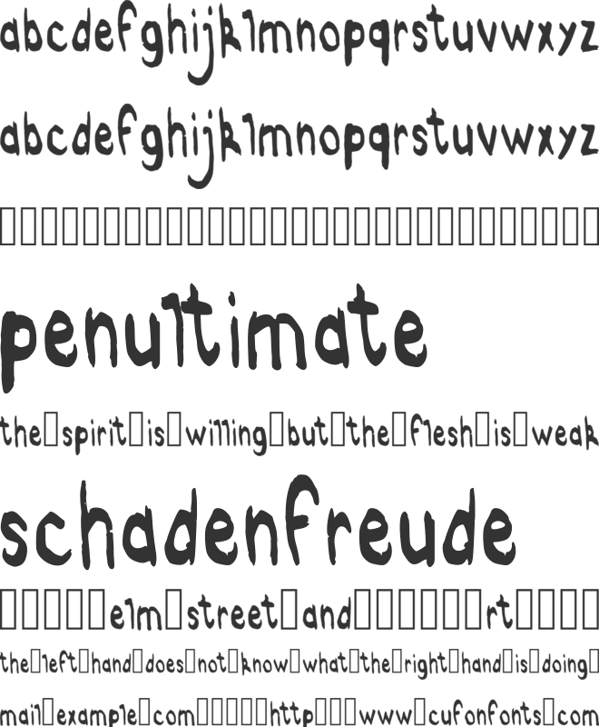 Rocarum font preview