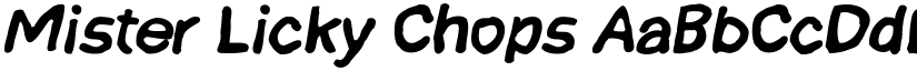 Mister Licky Chops font