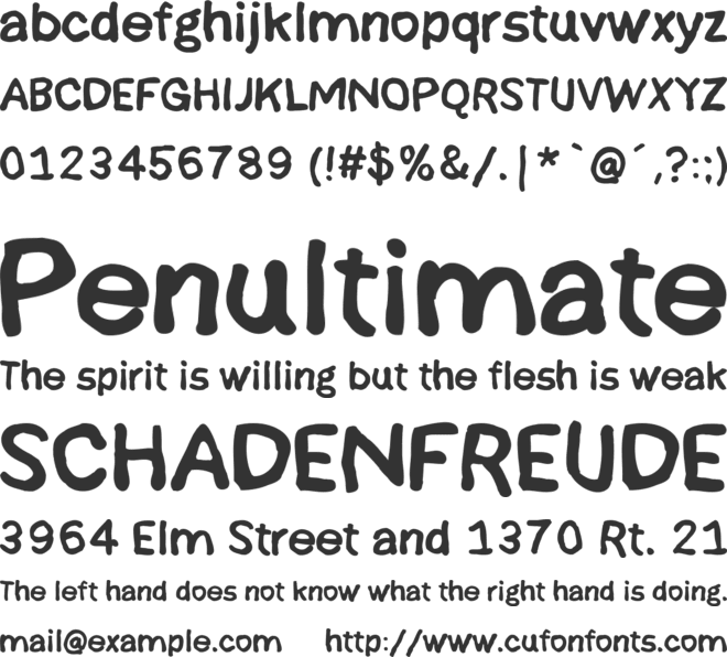 Mister Licky Chops font preview