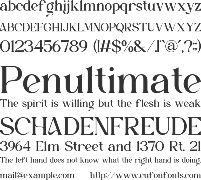 Serohya font preview