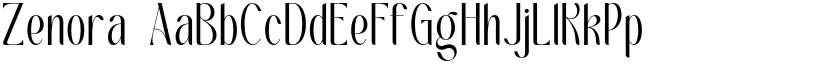 Zenora font