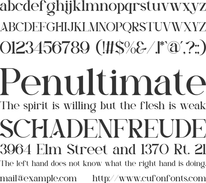 Sageva font preview