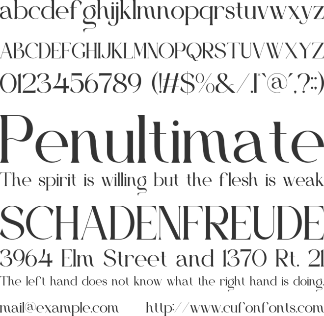 Amorha font preview