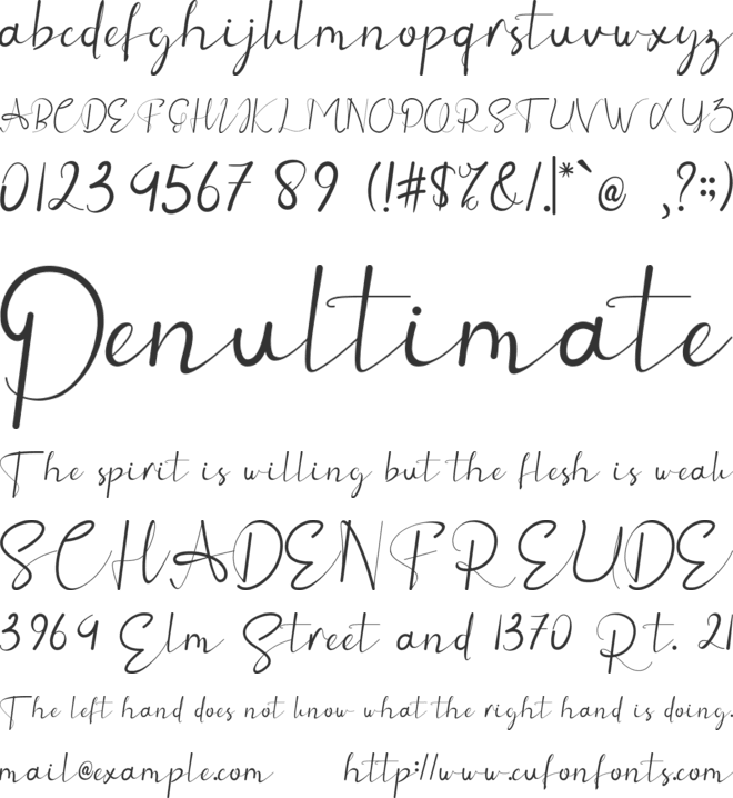 Flatte Rins font preview