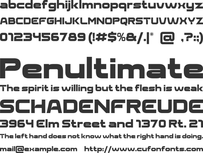 Preton font preview