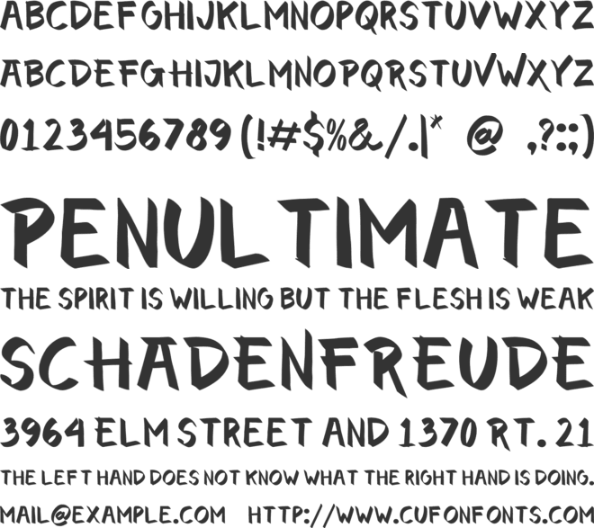 Palmila font preview