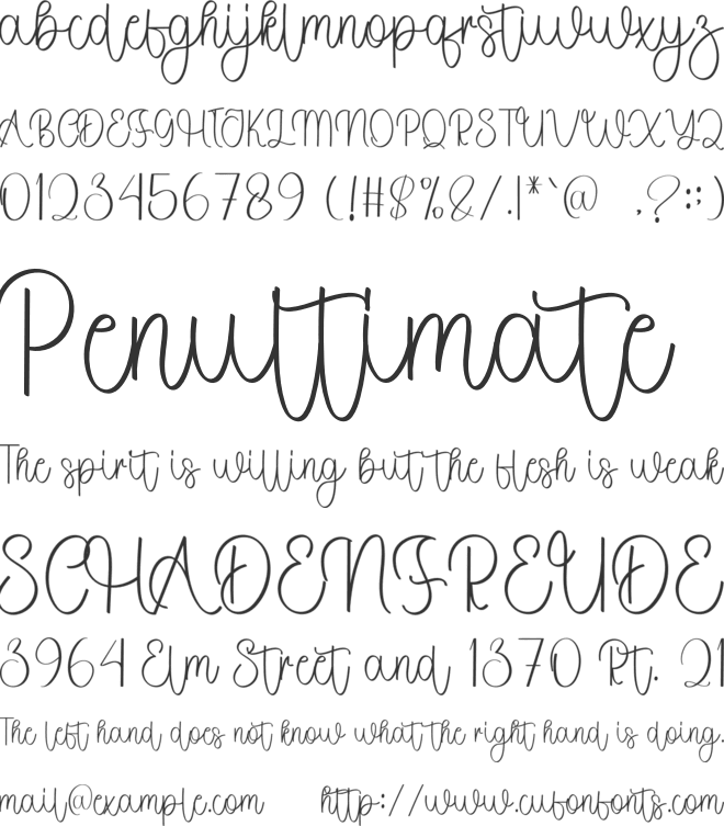 Delighting font preview