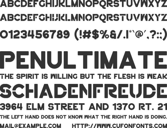Vostra font preview