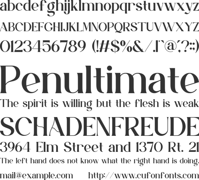 Orealo font preview