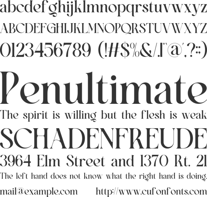 Blasse font preview