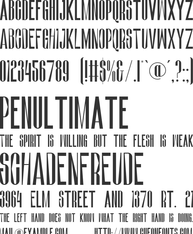 Abrose font preview