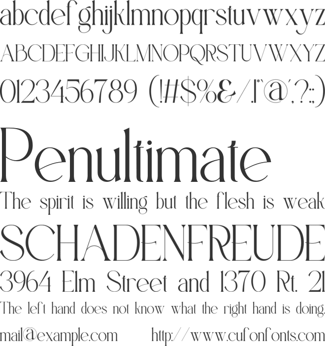 Baiston font preview