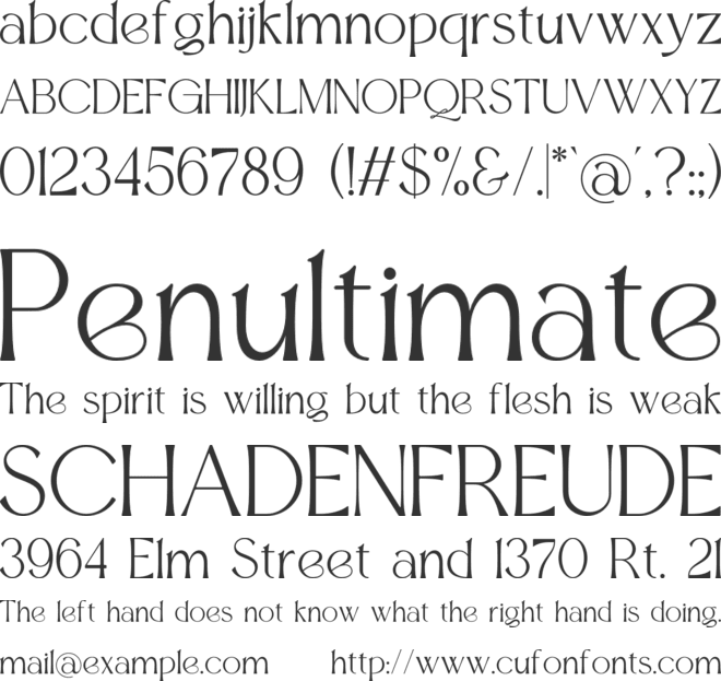 Qlivero font preview