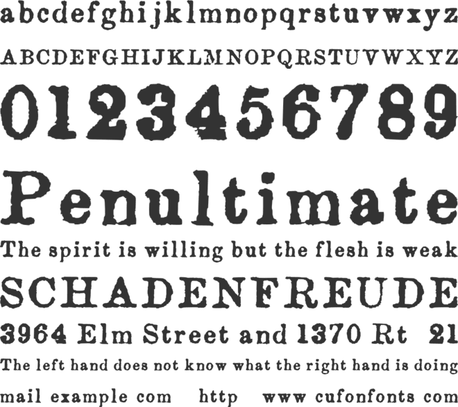 Household Words font preview