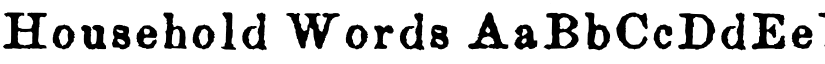 Household Words font download