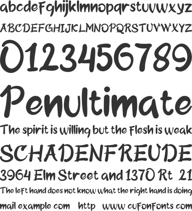 Awateru font preview