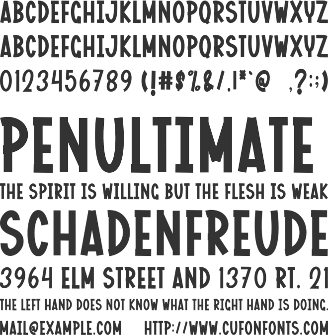 Beach Nothing font preview