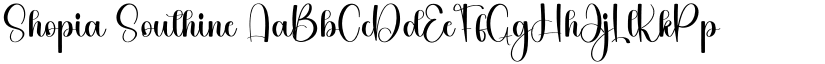 Shopia Southine font download