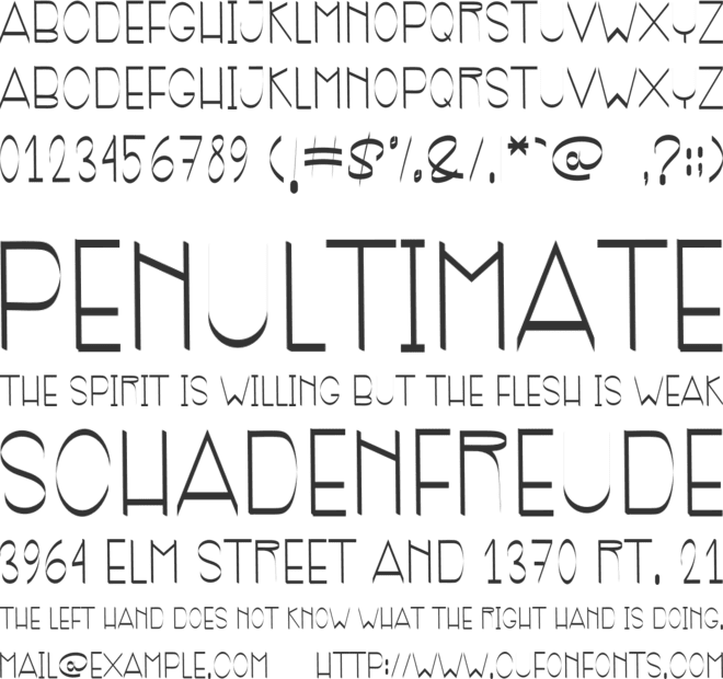 Minimalist Something font preview