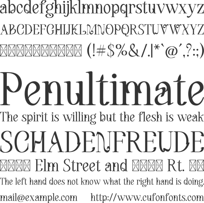 Maerulin font preview
