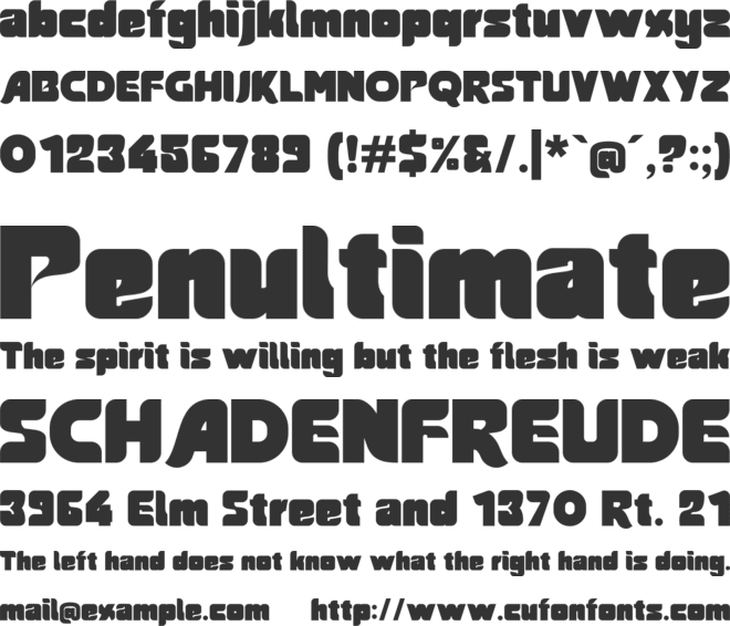 Grcafon font preview
