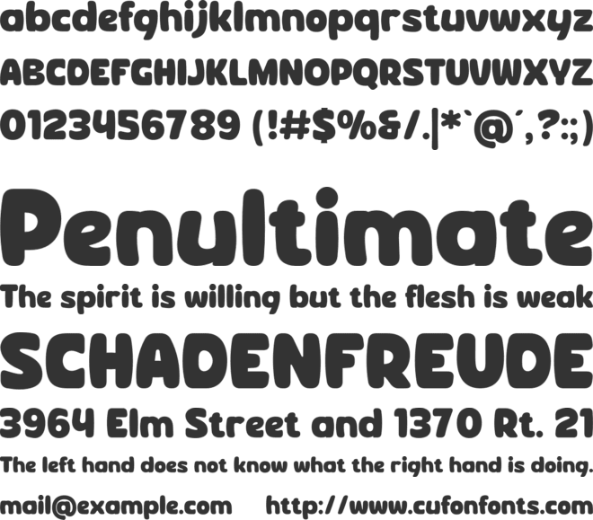 Corva Round font preview