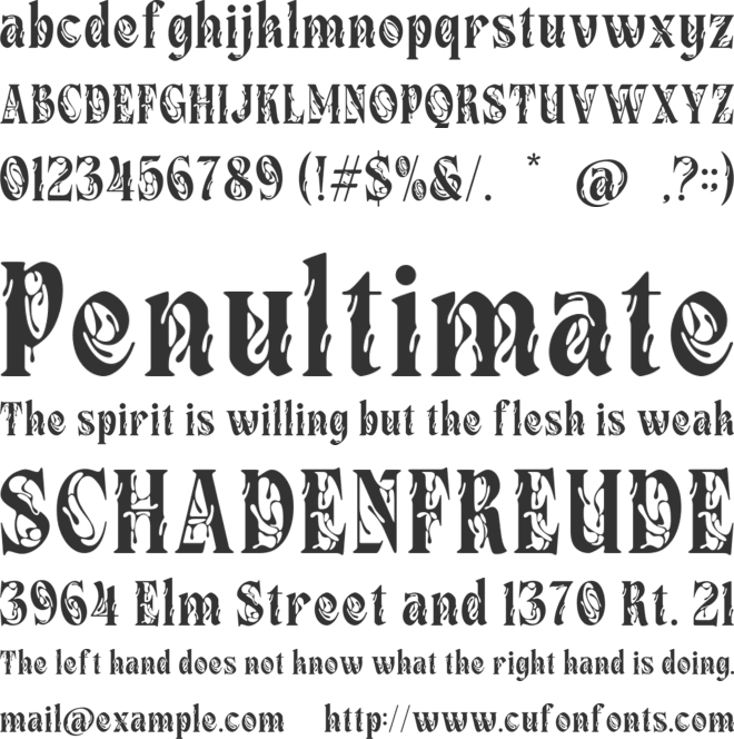 Chrome Revenant font preview