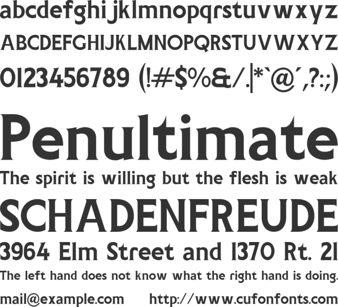 Gothica  Modern Gm font preview