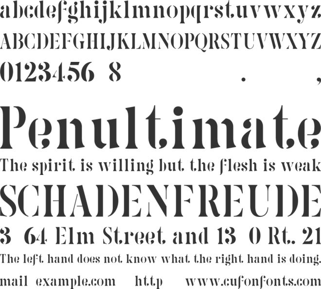 Arcex font preview