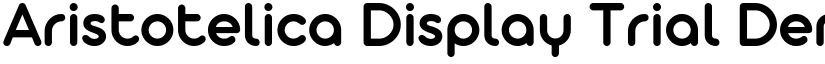 Aristotelica Display Trial DemiBold font