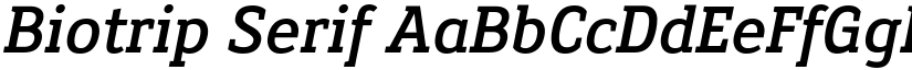 Biotrip Serif font