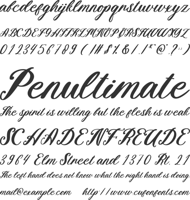 Blackbird font preview