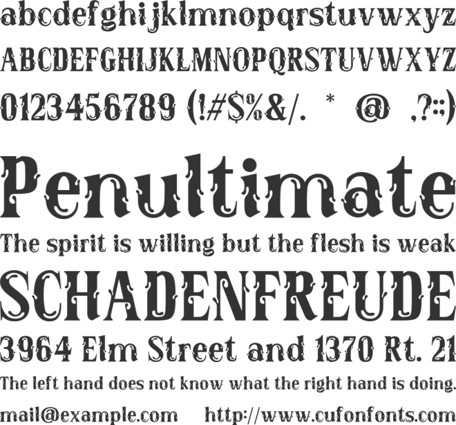 Messy Melted font preview