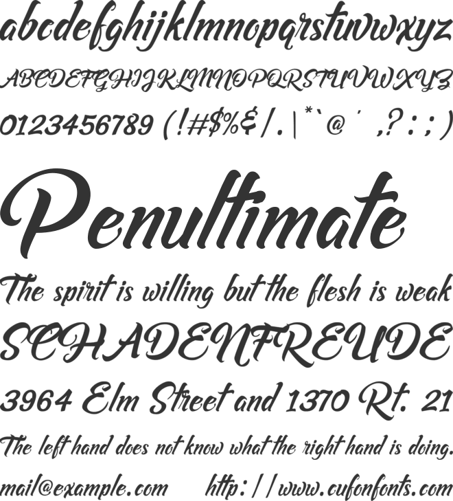 Rashfeng font preview