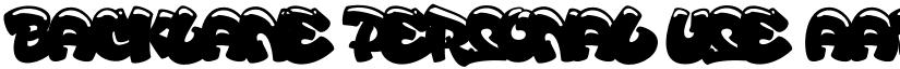Backlane PERSONAL USE font