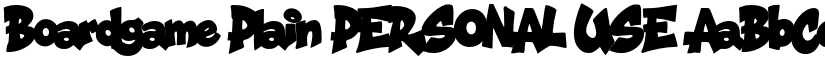 Boardgame Plain PERSONAL USE font