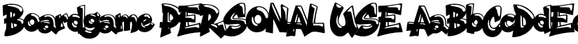 Boardgame PERSONAL USE font