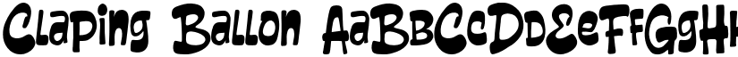 Claping Ballon font