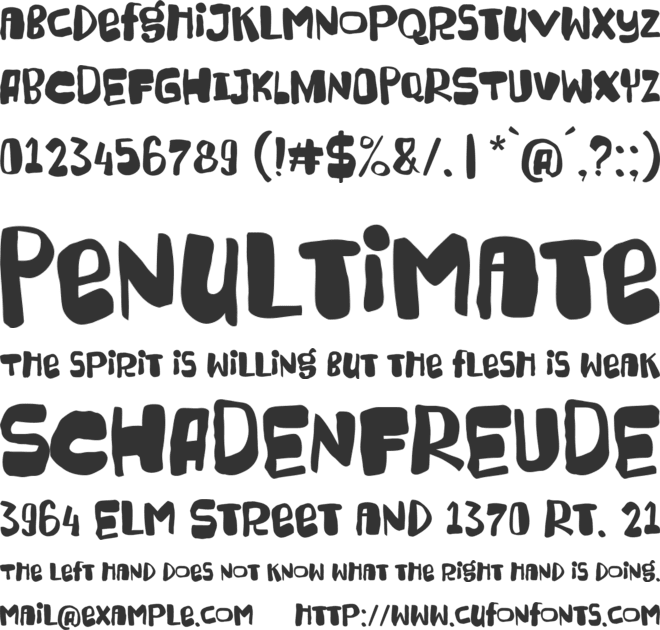 Super Bugly font preview