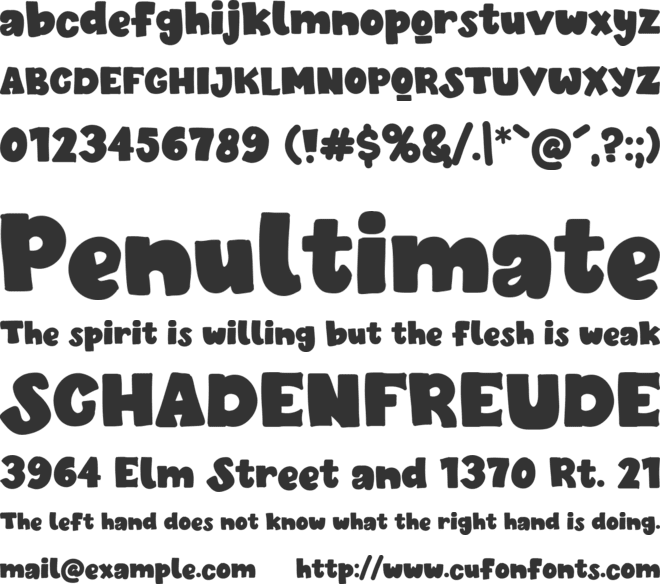 Slumber Dog font preview