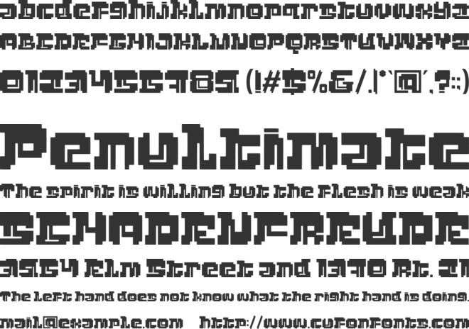 Techno Wave font preview