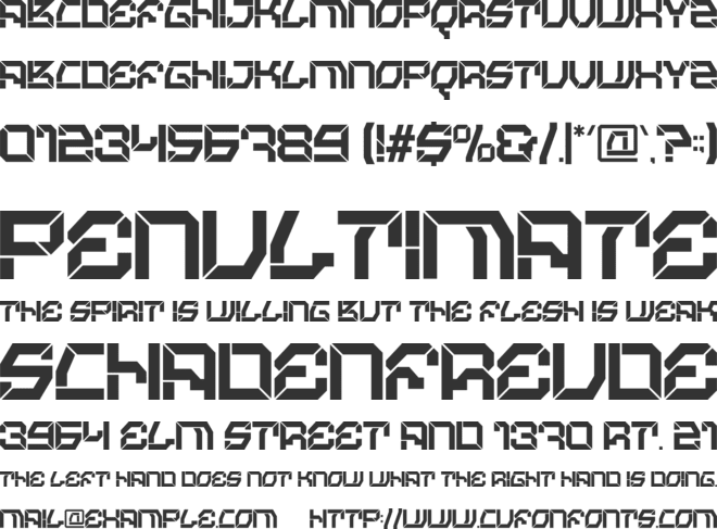 Spectra Volt font preview