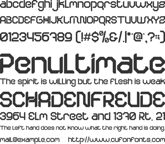 Snapshock font preview