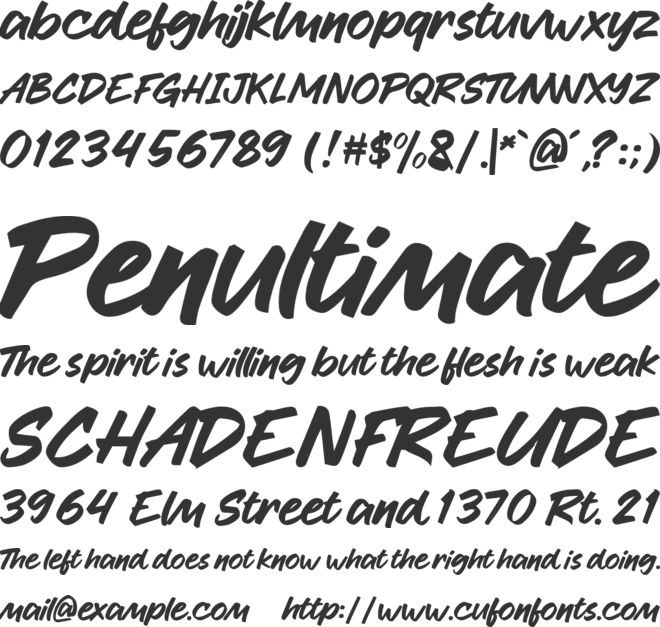 Frosty Fresh font preview