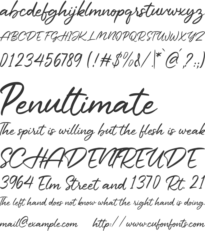 Johnston Airline font preview