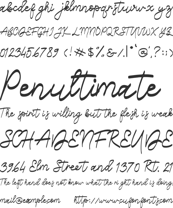 Belliza font preview