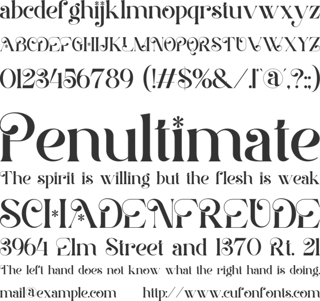 Amolin font preview